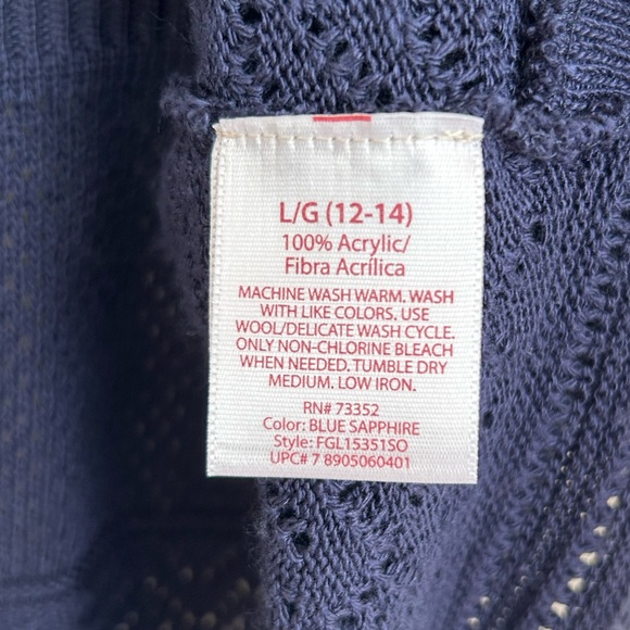 FADED GLORY Navy blue shrug knit sweater.  Size large - Picture 7 of 15